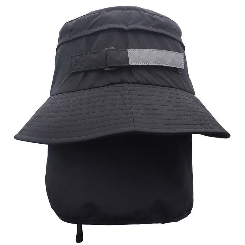UPF50 Big Brim Detachable Bucket Hat Riding Wild Tour Adventure Fishing Quick-drying Cap Sun Protection Neck Protection